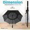 Serenelife 62'' Automatic Open Large Golf Umbrella - Double Canopy Vented Umbrella, Virtually Windproof SLGZUMBRELLA - alternate 1